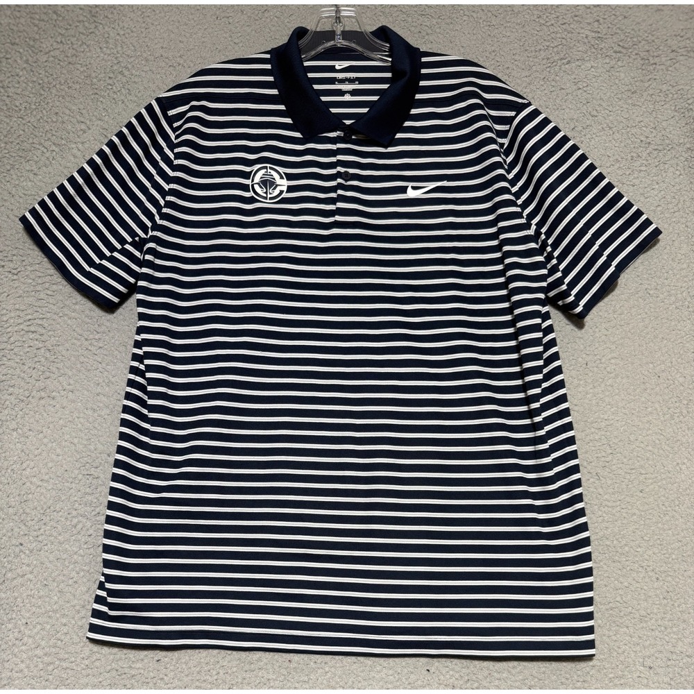 Nike Dri-Fit LA Clippers Striped Golf Polo Mens XL Obsidian Blue DH0829-451